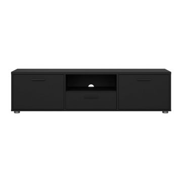 Comodă TV neagră 147x38 cm Media – Tvilum