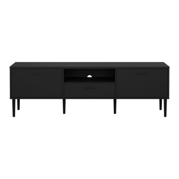 Comodă TV neagră 177x57 cm Media – Tvilum