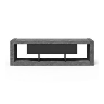 Comodă TV negru-gri cu aspect de beton 175x52 cm Nara – TemaHome