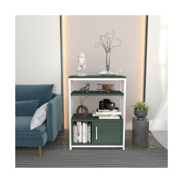 Raft Carti Letos ,60x29,6x80 cm - Verde/Alb