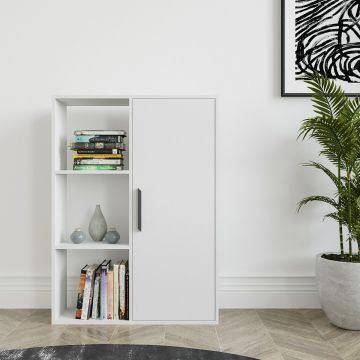 Raft Carti Patrick, 90x25x123.6 cm - Alb