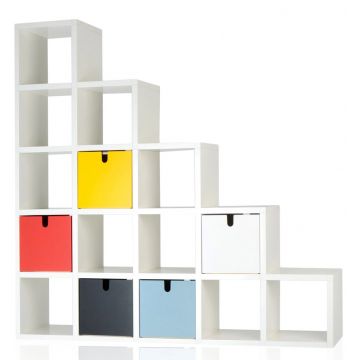 Biblioteca Kartell Polvara design Giulio Polvara 196x196x35.5cm alb