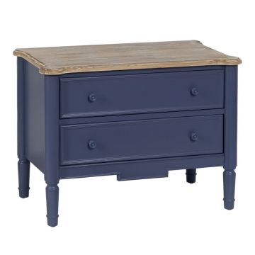 Comodă albastră joasă din lemn de brad 80x60 cm – Ixia Comodă albastră joasă din lemn de brad 80x60 cm – Ixia