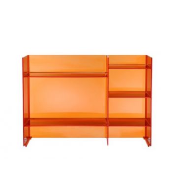Comoda Kartell Sound-Rack design Ludovica & Roberto Palomba 75x26x53cm portocaliu transparent
