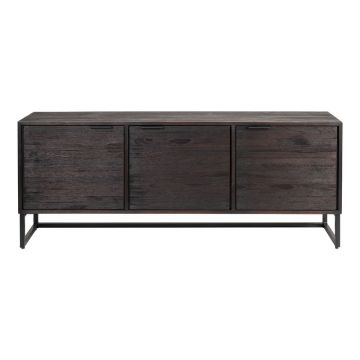 Comodă maro joasă din lemn de tec 140x55 cm Webster – White Label Comodă maro joasă din lemn de tec 140x55 cm Webster – White Label
