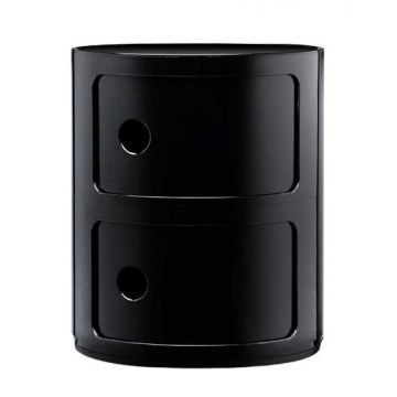 Comoda modulara Kartell Componibili 2 design Anna Castelli Ferrieri negru