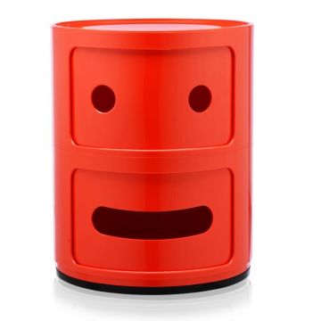 Comoda modulara Kartell Componibili 2 Smile design Anna Castelli Ferrieri rosu