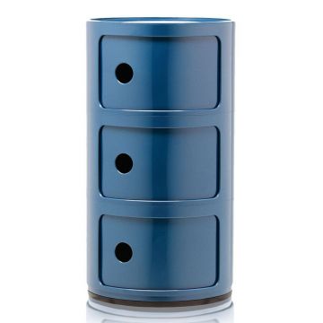 Comoda modulara Kartell Componibili 3 design Anna Castelli Ferrieri albastru