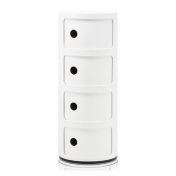 Comoda modulara Kartell Componibili 4 design Anna Castelli Ferrieri alb