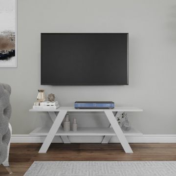 COMODA TV April T, Gri - Alb - Antracit - Nuc, 120 x 45 x 33 cm