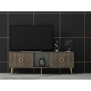 Comoda TV Cey - Walnut, Nuc, 45x30x120 cm