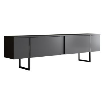 Comodă TV gri antracit 180x30 cm Luxe – Kalune Design