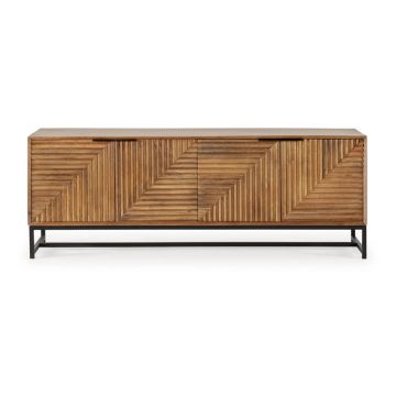 Comodă TV în culoare naturală din lemn de mango 160x58 cm Nereida – Marckeric Comodă TV în culoare naturală din lemn de mango 160x58 cm Nereida – Marckeric
