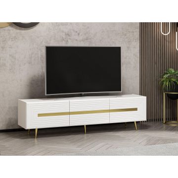 Comoda TV Jose - White, Alb, 180x50x42 cm