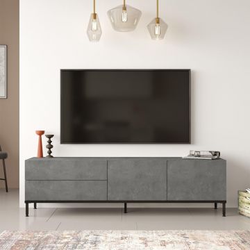 COMODA TV LV6 - RL, Argint, 170x46x36 cm