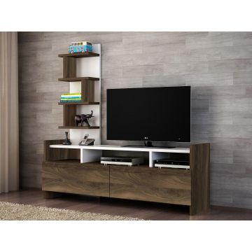 COMODA TV Minerva, Alb, 123,6x120x33 cm