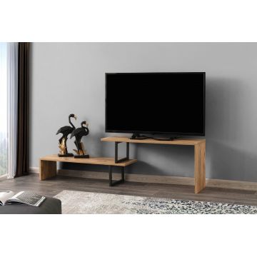 Comoda Tv  Ovit, Antracit - Stejar, 120 x 45 x 30 cm