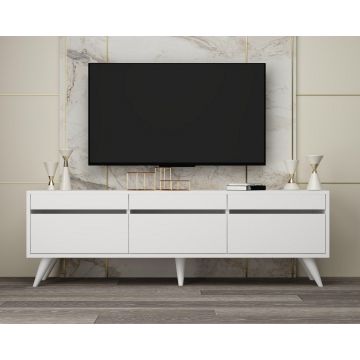 Comoda TV River - White, Alb, 48x30x150 cm