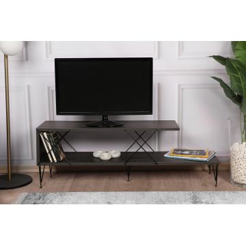 COMODA TV Street, Galben - Gri - Alb - Maro, 120 x 40 x 30 cm