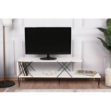 COMODA TV Street, Galben - Gri - Alb - Maro, 120 x 40 x 30 cm