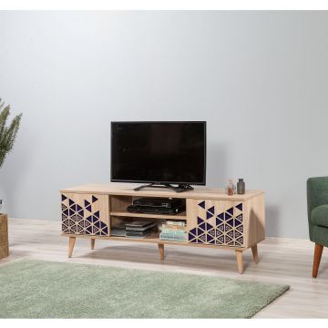 COMODA TV Truva -  TV Stand 10, Stejar Sonoma, 50x40x140 cm