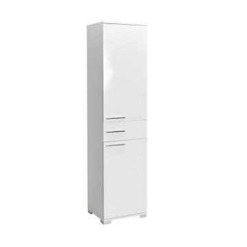 Dulap multifunctional Chad, Pakoworld, 45x40x188 cm, PAL melaminat, alb lucios