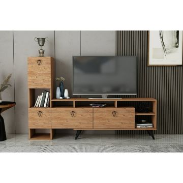 Ansamblu TV Emmy - 184.4x35x120 cm, Pal Melaminat, Maro