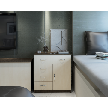 Comoda 1-3-1 Ro, Wenge + Mesteacan