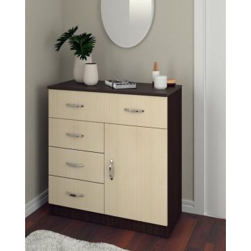 Comoda 1-3-1 Ro, Wenge + Mesteacan