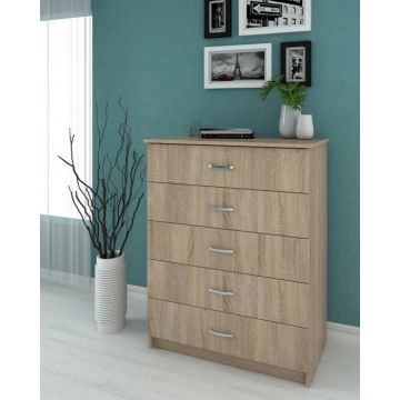 Comoda 5 Sertare Sonoma