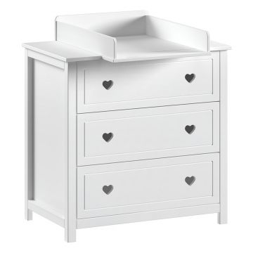 Comodă de copii albă cu masă de schimbat 90x103x73 cm Amori – Vipack