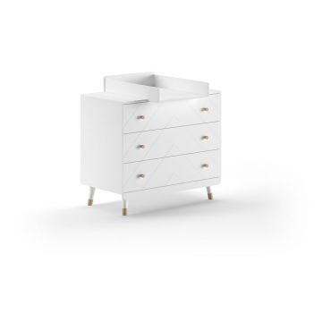 Comodă de copii albă cu masă de schimbat 100x100x74 cm Billy – Vipack
