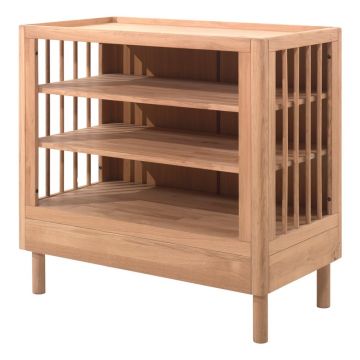 Comodă de copii în culoare naturală din lemn de stejar cu masă de schimbat 100x95x55 cm Forrest – Vipack