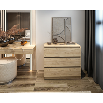 Comoda MP5 3S, 90x44x80 cm, Stejar k003