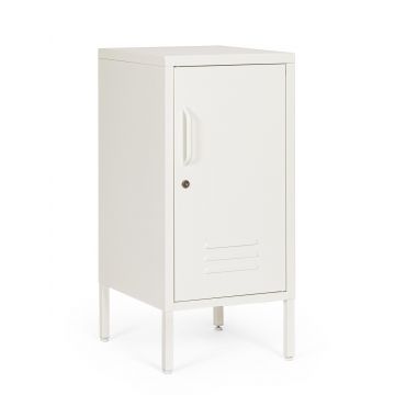 Comoda / noptiera Cambridge, Bizzotto, 2 rafturi reglabile, 40x35x76 cm, otel, crem