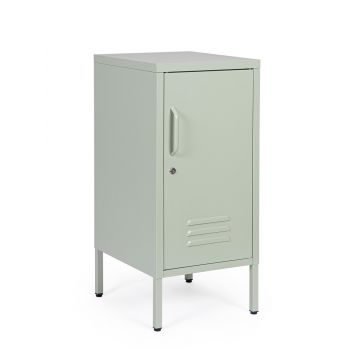 Comoda / noptiera Cambridge, Bizzotto, 2 rafturi reglabile, 40x35x76 cm, otel, verde sage