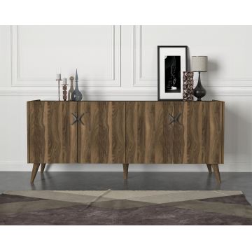 Comodă televizor, Luxe Touch, UnicUtil, 183.6 x 47 x 78 cm, Maro, UUCOM14