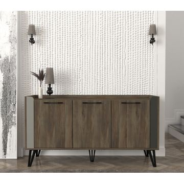 Comoda televizor, Nordic Edge, UnicUtil, 150 x 45 x 80 cm, Maro, UUCOM11