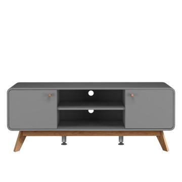Comodă TV gri 140x53 cm Caitlin – Støraa