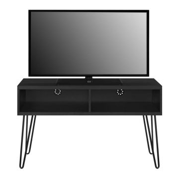 Comodă TV gri închis cu aspect de lemn de stejar 107x63 cm Owen – Støraa Comodă TV gri închis cu aspect de lemn de stejar 107x63 cm Owen – Støraa