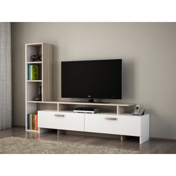 COMODA TV Simal - White, Cordoba, Alb, 149 x 171 x 32 cm COMODA TV Simal - White, Cordoba, Alb, 149 x 171 x 32 cm
