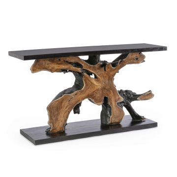 Consola Marwood, Bizzotto, 150 x 40 x 80 cm, lemn de tec/lemn de suar