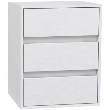 HOMCOM Comodă Modernă pentru Dormitor cu 3 Sertare, 40x30x50,5 cm, Alb | Aosom Romania HOMCOM Comodă Modernă pentru Dormitor cu 3 Sertare, 40x30x50,5 cm, Alb | Aosom Romania