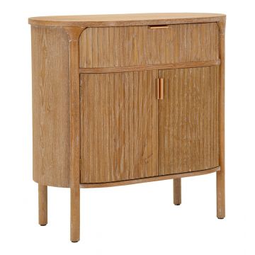 Bufet inferior Gothenburg, Mauro Ferretti, 81x46x82 cm, lemn de brad/MDF/fier, maro