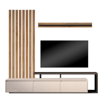 Claironse pakoworld antracit set de sufragerie melaminat 225x37.6x210cm