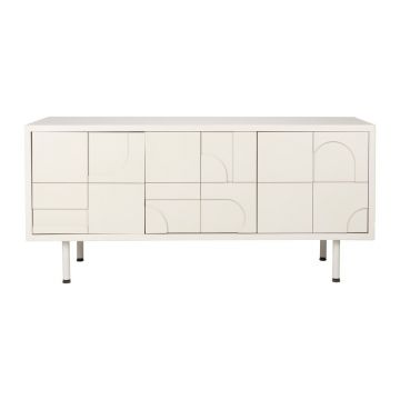 Comodă gri deschis 55x120x40 cm Funk – White Label