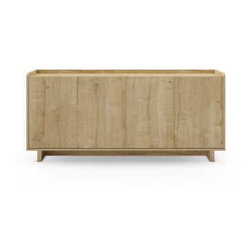 Comodă în culoare naturală cu aspect de lemn de stejar 180x80x40 cm Daira – Marckeric