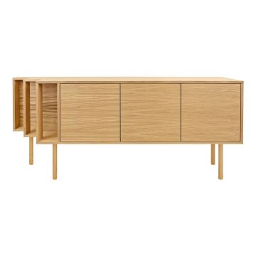 Comodă în culoare naturală cu aspect de lemn de stejar 189x65x44 cm Shift – Woodman