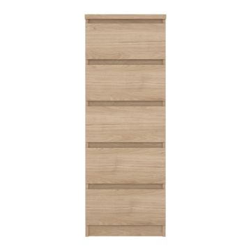 Comodă în culoare naturală cu aspect de lemn de stejar 40x111x50 cm Naia – Tvilum