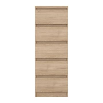 Comodă în culoare naturală cu aspect de lemn de stejar 40x111x50 cm Naia – Tvilum
